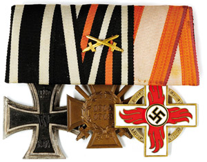  Clasp of three with EK2 (1914), honor cross ... 