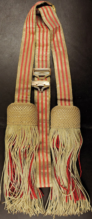  HESSEN, parade sash, silver wire with 3 red ... 