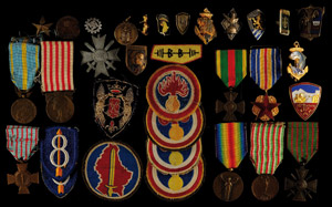  Small collection from 9 sleeve insignia and ... 