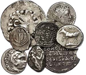 Lots and collections of antique coins Greece ... 