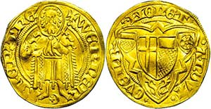 Mainz Erzbistum Goldgulden, o.J.(1414-1417), ... 