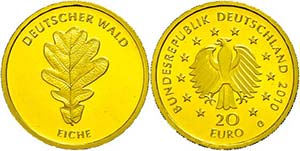 Münzen Bund ab 1946 20 Euro, Gold, 2010, G, ... 