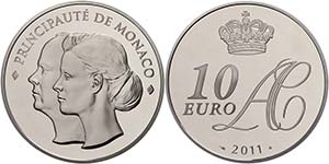 Monaco 10 Euro, 2011, fools about II., on ... 