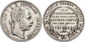 Old Austria coins until 1918 Guilder, 1875, ... 