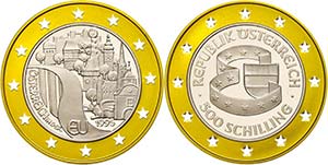 Austria 500 Shilling, bimetal Gold / silver, ... 
