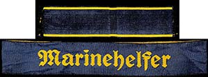 Navy HJ cuff marine helper, yellow woven ... 