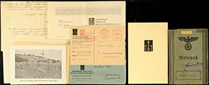 Military ID card Pettersch, entries east / ... 
