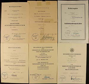 Certificates estate Fleckenstein ... 