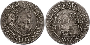 Cologne City 1 / 8 thaler, 1674, with title ... 