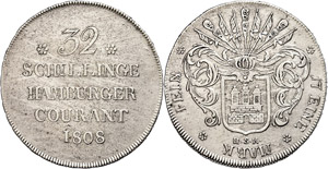 Hamburg 32 Shilling, 1808, HSK, picture ... 
