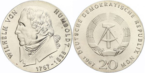 Münzen DDR 20 Mark, 1967, Fehlprägung, von ... 