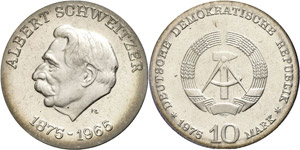 Münzen DDR 10 Mark, 1975, Albert ... 