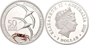 Australien 1 Dollar, 2008, 50 Jahre ... 