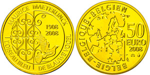 Belgien 50 Euro, Gold, 2008,100 Jahre ... 