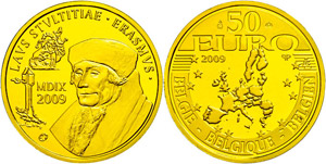 Belgium 50 Euro, Gold, 2009, 500 years lob ... 