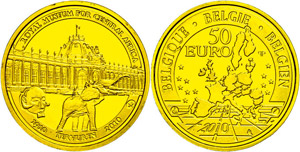 Belgien 50 Euro, Gold, 2010, 100 Jahre ... 