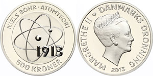 Dänemark 500 Kronen, 2013, Bohr, mit ... 