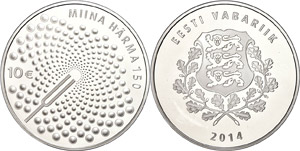 Estonia 10 Euro, 2014, Miina Härma, in the ... 