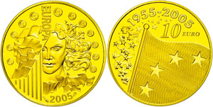 Frankreich 10 Euro, Gold, 2005, Europäische ... 