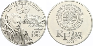France 1, 5 Euro, 2007, centenary from Paul ... 