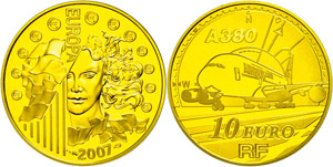 Frankreich 10 Euro, Gold, 2007, Europäische ... 