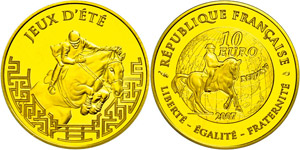 Frankreich 10 Euro, Gold, 2007, XXIX, ... 