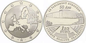 France 1, 5 Euro, 2008, 50 years European ... 