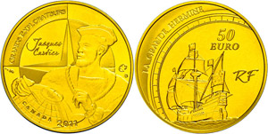 France 50 Euro, Gold, 2011, sailing ship ... 