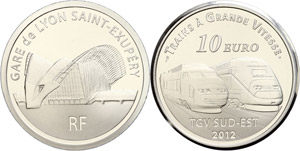 Frankreich 10 Euro, 2012, Eisenbahn in ... 