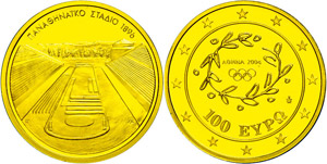 Griechenland 100 Euro, Gold, 2004, ... 