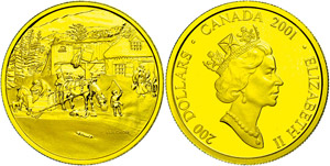 Canada 200 dollars, Gold, 2001, National ... 