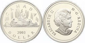 Canada 1 Dollar, 2003, 50. anniversary the ... 