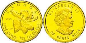 Canada 50 cent, Gold, 2004, gold bullion ... 