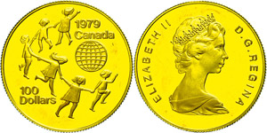 Mongolia 100 dollars, Gold, 1979, Year of ... 
