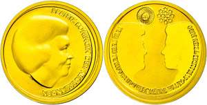 The Netherlands 10 Euro, Gold, 2002, wedding ... 