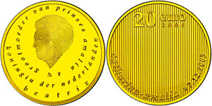 The Netherlands 20 Euro, Gold, 2004, Birth ... 