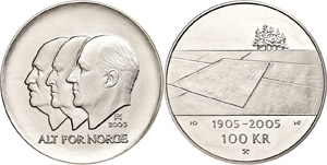 Norwegen 100 Kroner, 2003, 100 Jahre ... 
