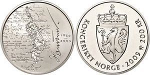 Norwegen 200 Kroner, 2009, Knut Hamsun, KM ... 