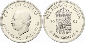 Schweden 200 Kronen, 2003, Thronbesteigung ... 