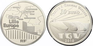 Sweden 10 Euro, 2010, railroad in France - ... 