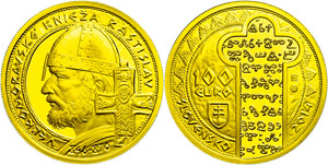 Slovakia 100 Euro, Gold, 2014, prince ... 