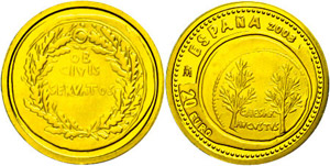 Spain 20 Euro, Gold, 2008, caesar Augustus, ... 