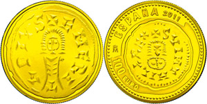 Spain 100 Euro, Gold, 2011, Visigoths, 6, ... 