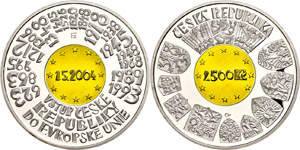 Czech Republic 2500 coronas, bimetal, 2004, ... 