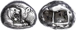 Lydia Stater (10, 63g), 561-546 BC, Kroisos, ... 