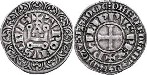 Coins Middle Ages foreign France, Turnose ... 
