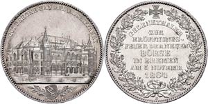 Bremen Thaler, 1864, opening the new stock ... 