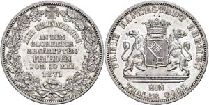 Bremen Thaler, 1871, peace from 1871, ... 