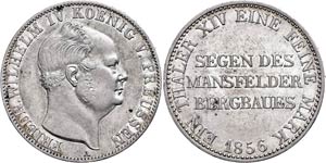 Prussia Thaler, 1856, Friedrich Wilhelm IV., ... 