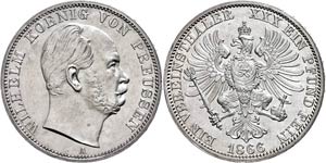 Prussia Thaler, 1866, A, Wilhelm I., picture ... 